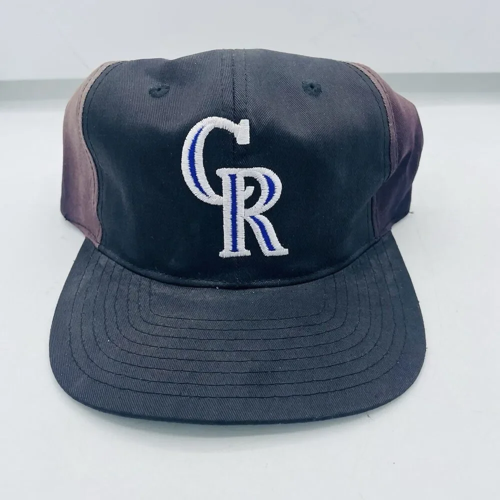 Vintage Colorado Rockies Hat Cap Snapback Twin Enterprises Faded Two Tone 90s